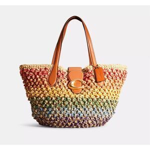 Coach Tabby Straw Small Tote